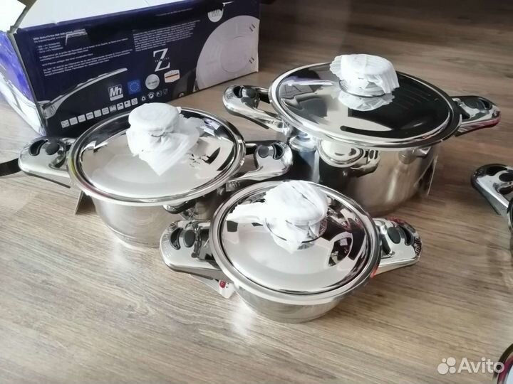Набор посуды из нержавеющей стали, новый
