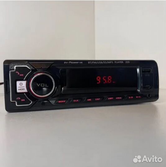 Магнитола 1din DV-pioneer.ok 219 bluetooth aux