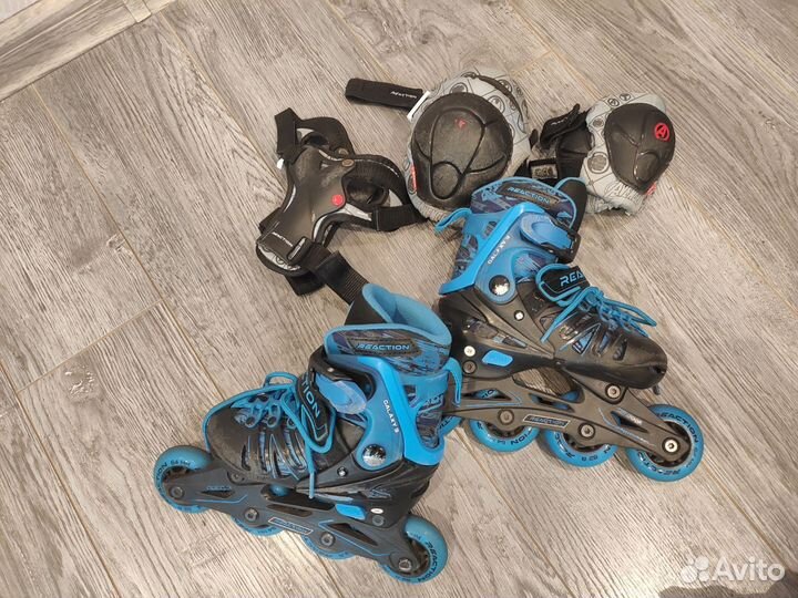 Роликовые коньки раздвижные reaction 28-31 размер