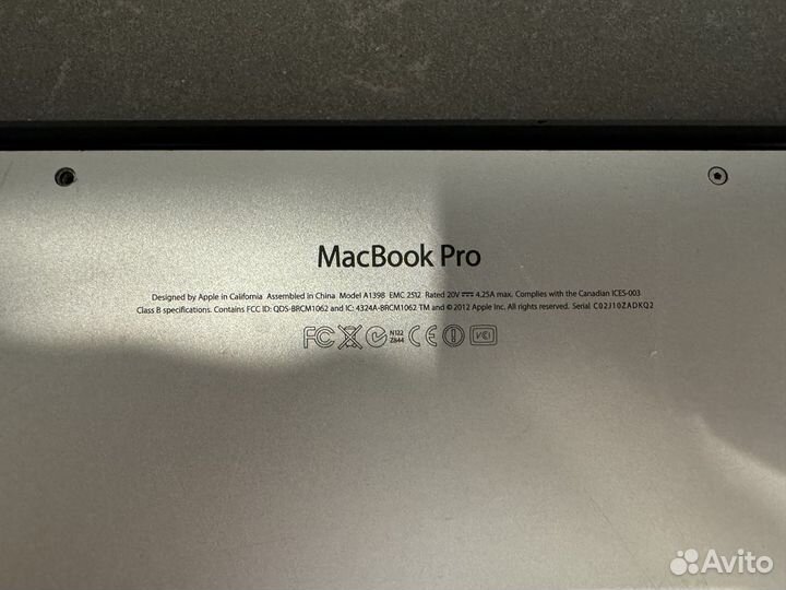 Apple MacBook Pro 15 2012 года