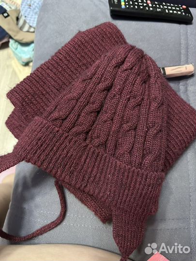 Зимние шапка и снуд на девочку 4-5 лет