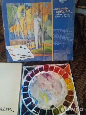 Палитра для акварели профессиональная керамическая