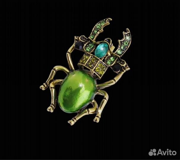 Брошь в стиле Joan Rivers Жук Скарабей