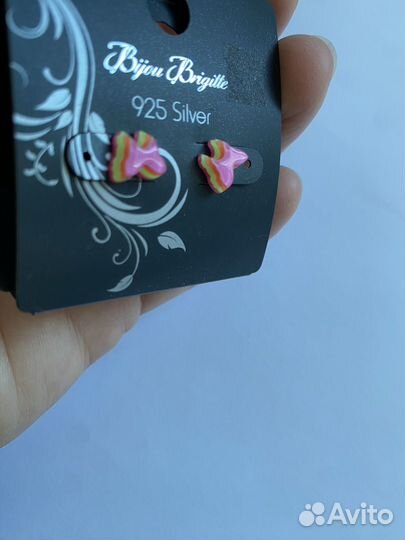 Серебряные серьги гвоздики детские