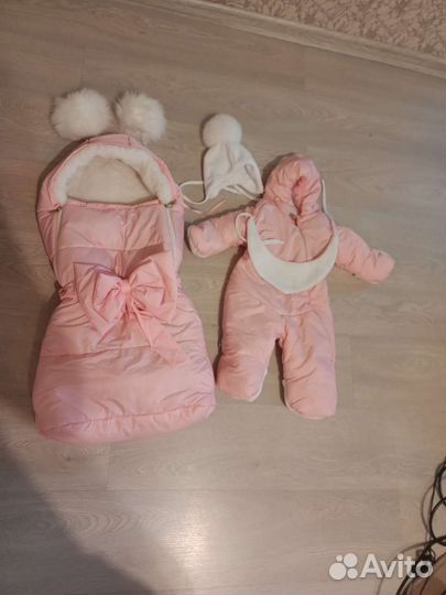 Конверт на выписку для девочки зима