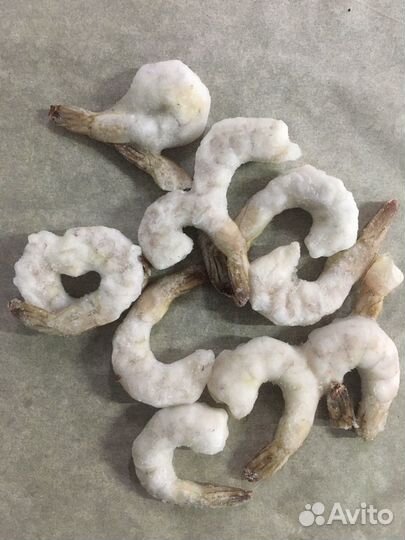 Хвосты креветки очищеные и в панцыре