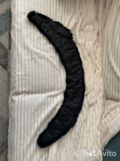 Воротник новый из шиншиллы черного цвета