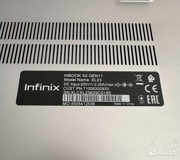 Infinix Inbook X2 14