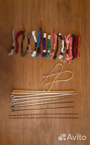 Спицы вязальные СССР; нитки мулине СССР