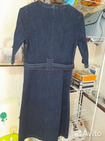 Платье джинсовое размер 44-46, цена 1500