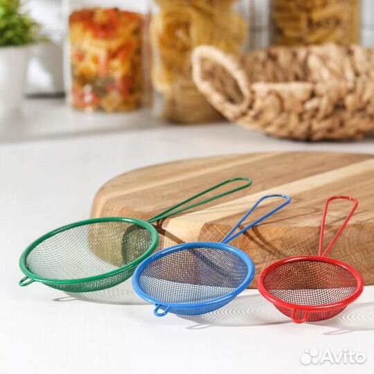 Набор сит Доляна, 3 шт, d6 см, 8 см, 9 см