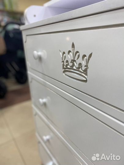 Комод Антел Nicol с пеленальной мдф 800/4 белый