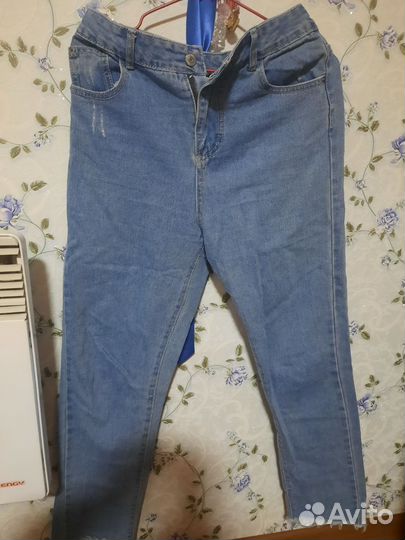 Джинсы брюки капри