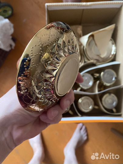 Чашки/сервис позолоченные