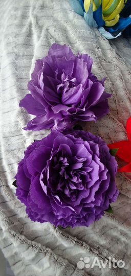 Большие цветы из бумаги