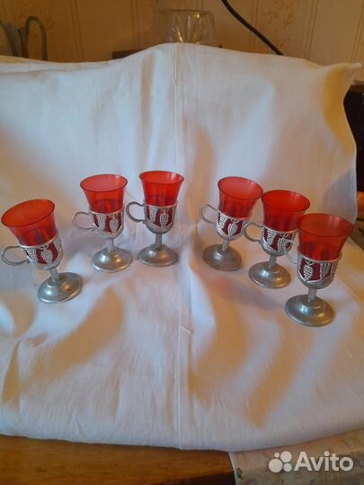 Рюмки СССР пластик с подстаканником