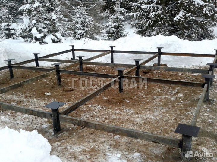 Сваи винтовые для фундамента. Монтаж 1-2 дня