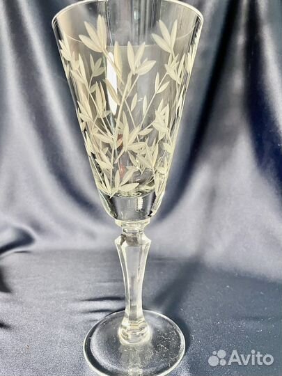 Бокалы резьба хрусталь Гусеевский
