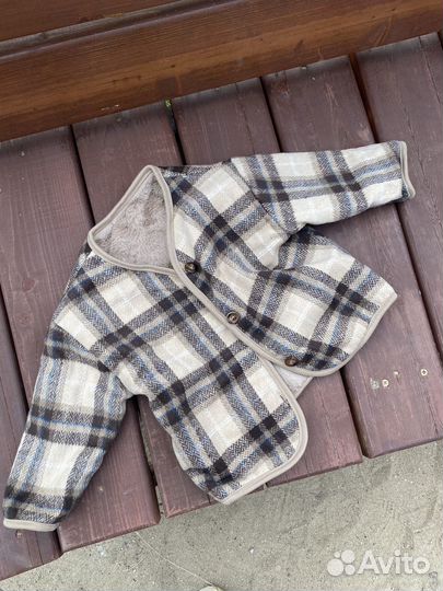 Теплая рубашка для мальчика 90