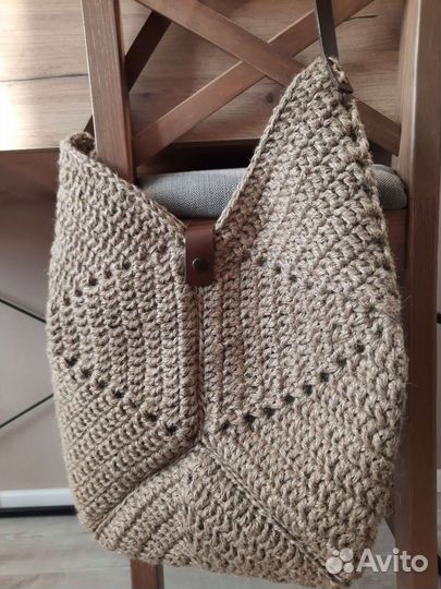Сумка вязаная из джута