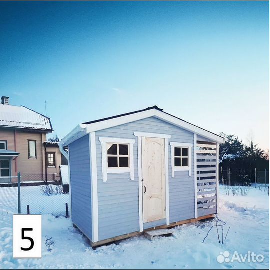 Хозблоки с дровниками любых размеров со сборкой