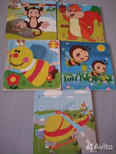 Пазл крупный деревянный