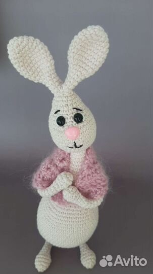 Игрушка Вязаный Заяц Ручная работа