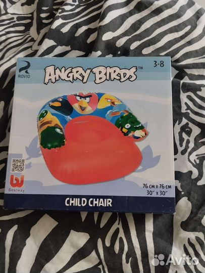 Надувное кресло Энгри бердс
