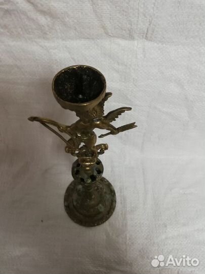 Старинный подсвечник бронза латунь