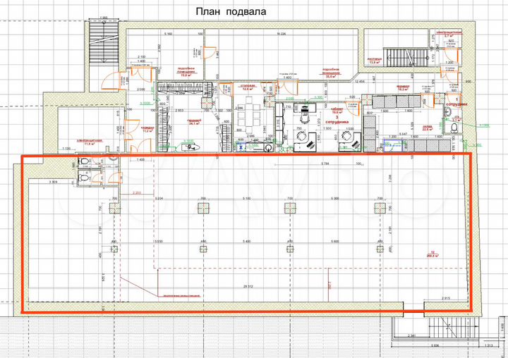 Помещение свободного назначения, хранение 270 м²