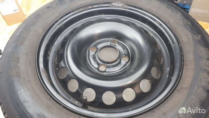 Штампованный диск на киа Рио 2 с резиной