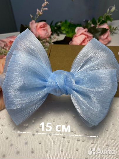 Бант для волос на заколке автомат