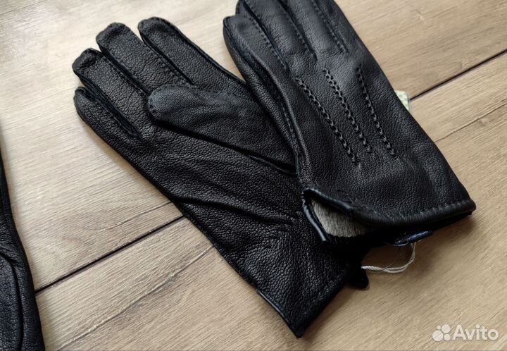 Новые Перчатки из натуральной кожи оленя флис