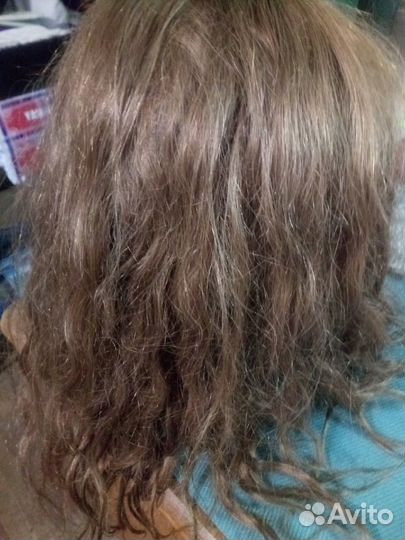 Голова учебная для причёсок с натуральными волосам