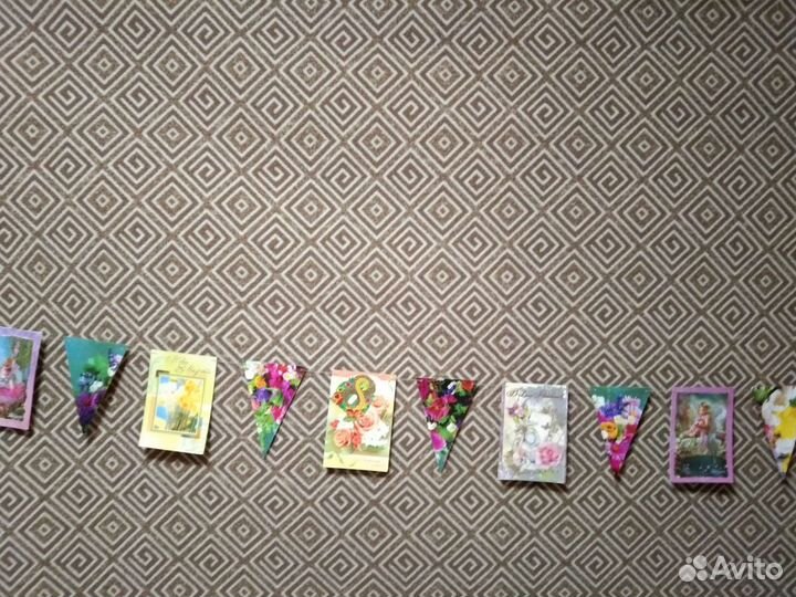 Поделка. Флажки с цветами 175 см