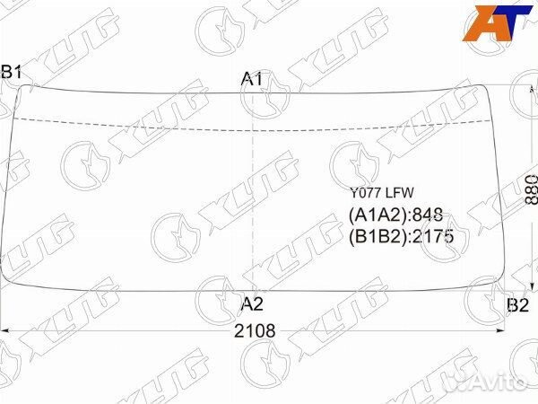 Стекло лобовое hino ranger