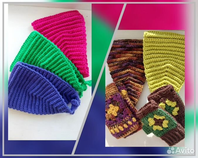 Повязка на голову вязаная