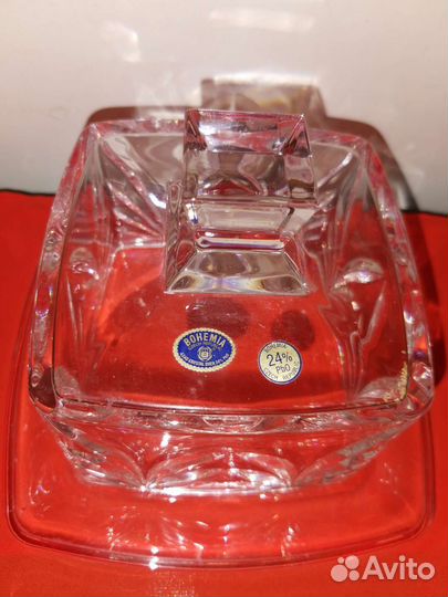 Салатник, ваза, хрусталь Богемия