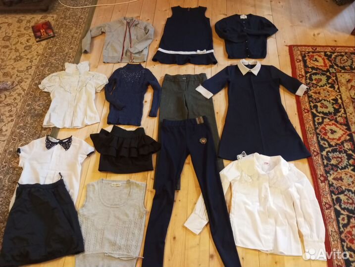 Синяя школьная форма пакетом на девочку 1-3 класс