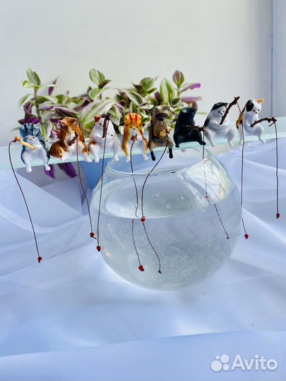 Фигурка для аквариума дайвер водолаз на леске