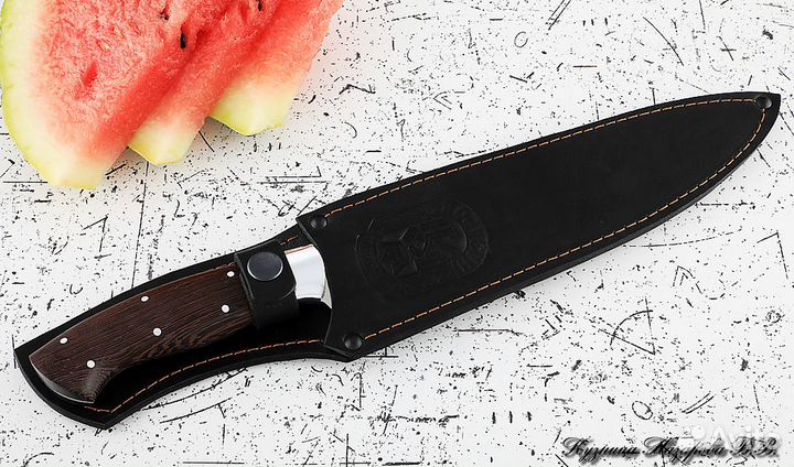 Нож Шеф № 14 сталь 95Х18 рукоять дюраль венге