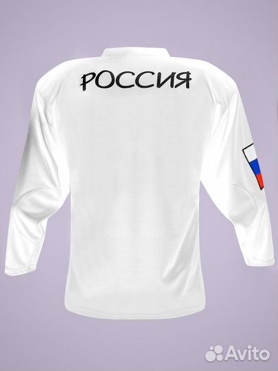 Хоккейная майка белая с гербом