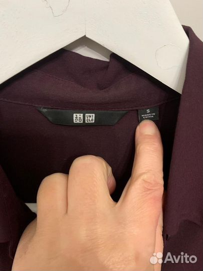 Рубащка женская Uniqlo бургунди р. 42-44