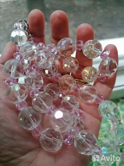 Бусы чешское граненное стекло