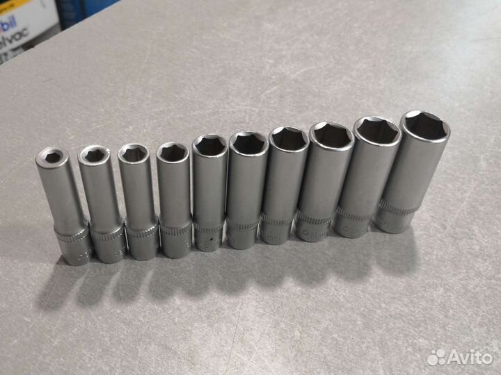 Набор головок высоких 10пр (DR1/4; 4-13мм; планка)