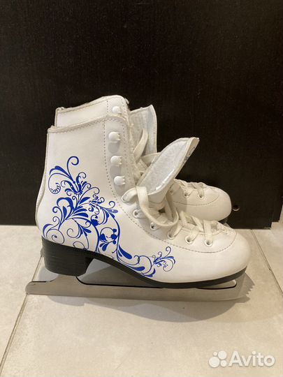 Коньки белые д/девочки, белые 35-36 р-р