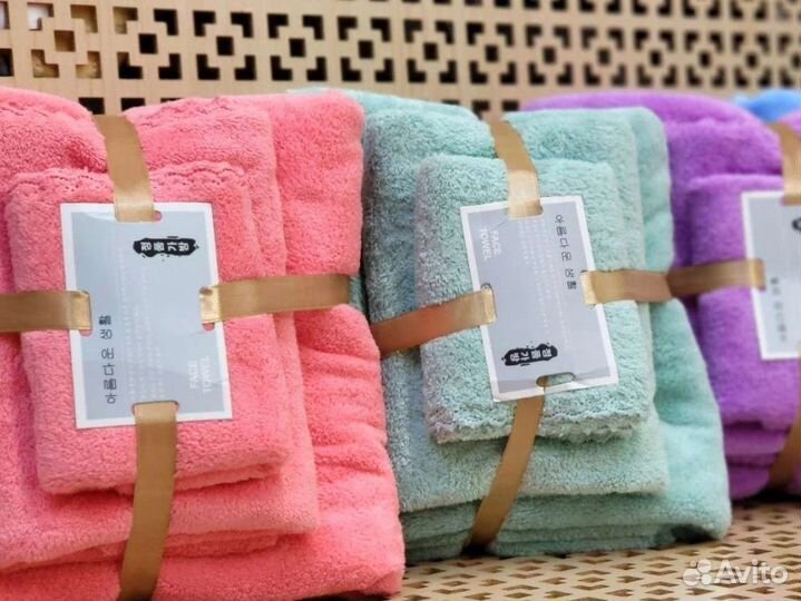 Подарочный набор из 3-х полотенец (микрофибра)