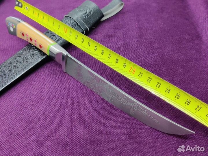 Нож для кухни пчак тёмная ручка