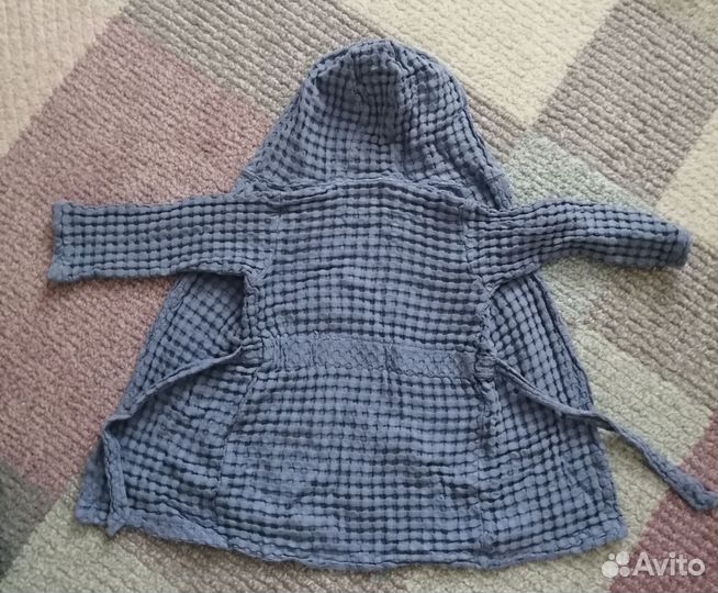 Вафельный халат детский 92 98