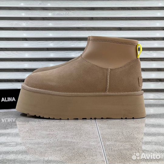 UGG Mini Dipper Mustard seed Угги на платформе